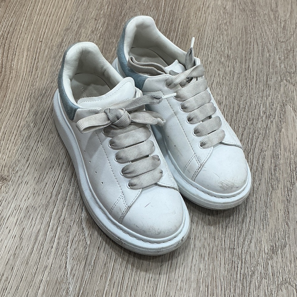 Alexander McQueen White and Gray Kids Sneakers